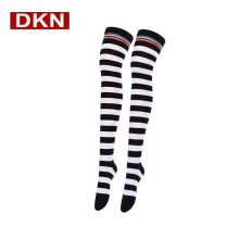 Hot Sale Party Supply Colorful Rainbow Stripes Custom Print Socks Cute Foot Tube Stocking For Women
